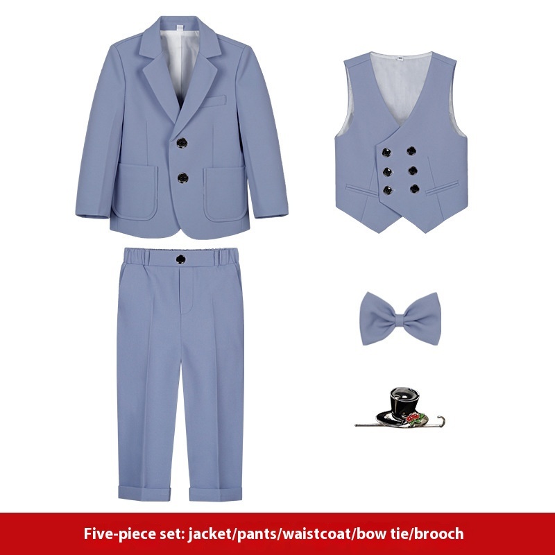 Boy's Suit Dress British Solid Color - Image 6