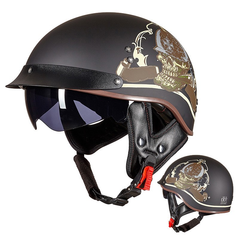 Retro Motorcycle Breathable Helmet - Image 6