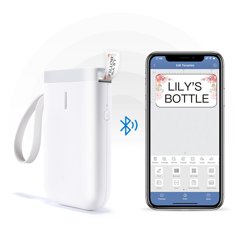 D11 Label Printer Bluetooth-compatible Household Non Drying Label Machine Fast Printing Home Use Office - Image 2