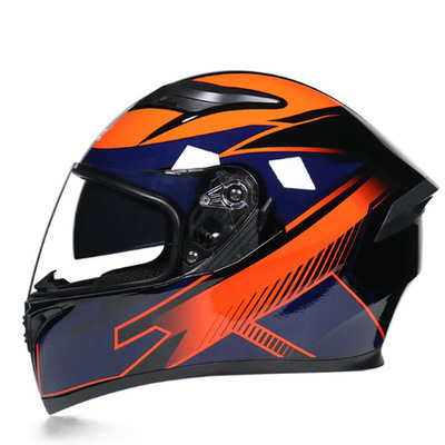 Motorcycle Helmet Anti-fog Dual Lens Full Face Helmet Cool Street Car Bluetooth Protective Helmet - Image 7