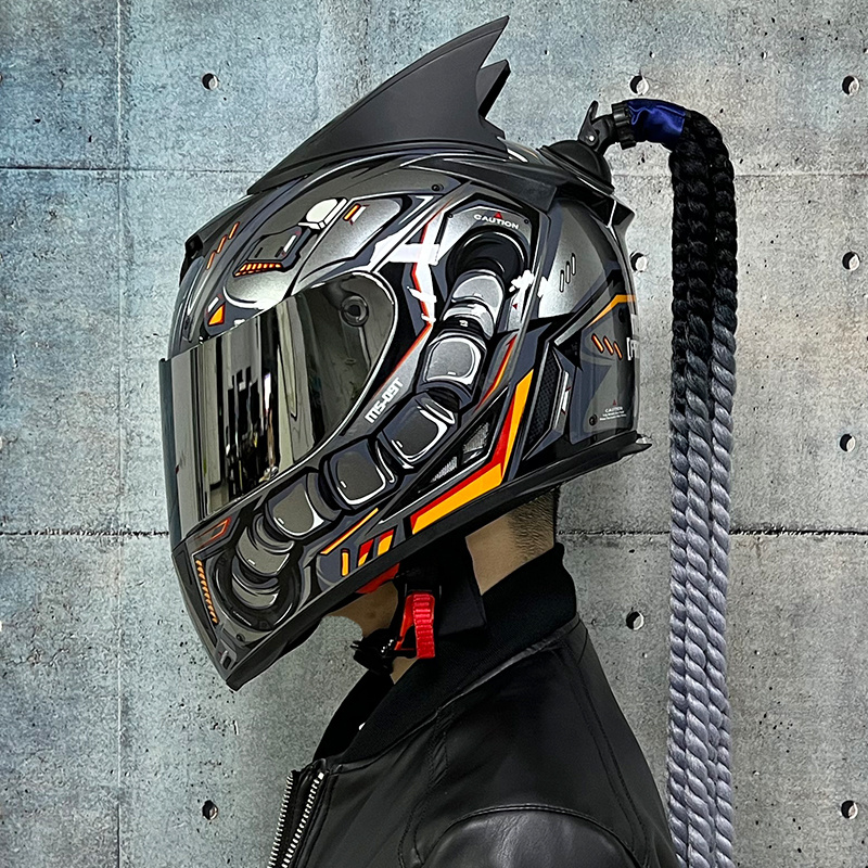 Couples' Dirty Braids Motorcycle Helmets - Image 3