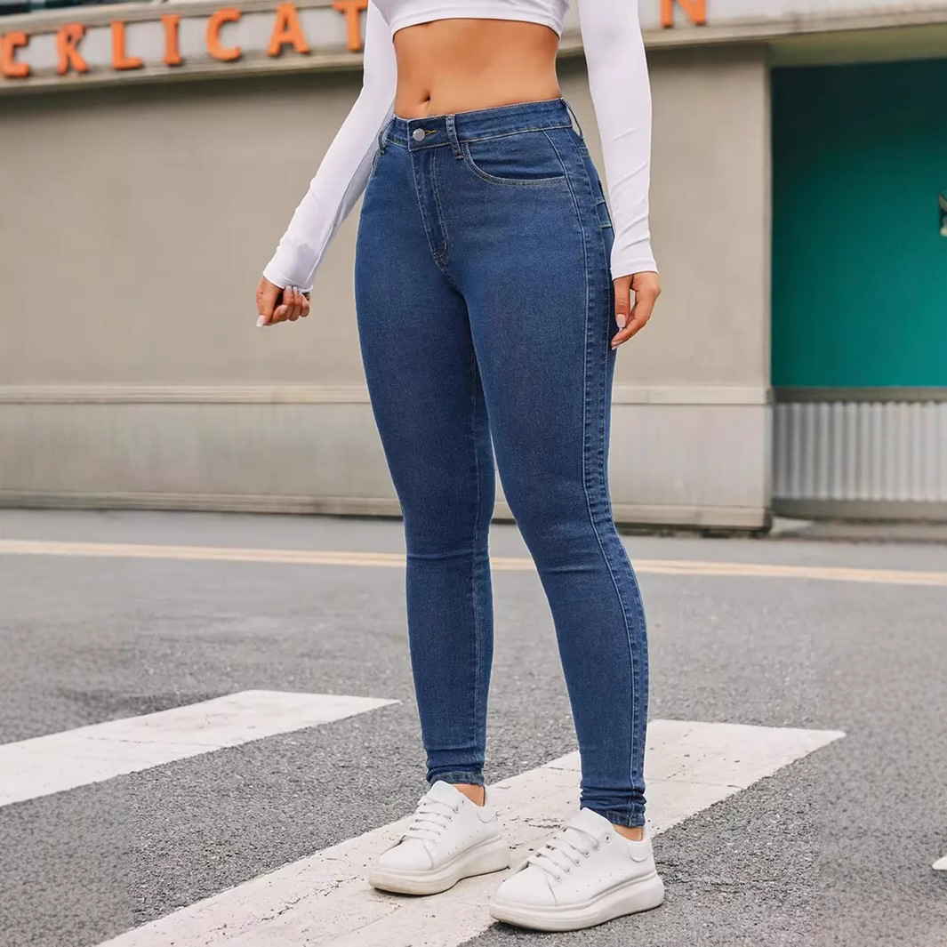 Skinny Stretch Feet Pants Jeans - Image 5