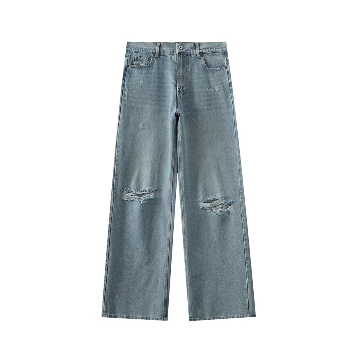 Summer New Women's Vintage Casual All-matching Ripped High Waist Loose Comfortable Jeans - Image 5