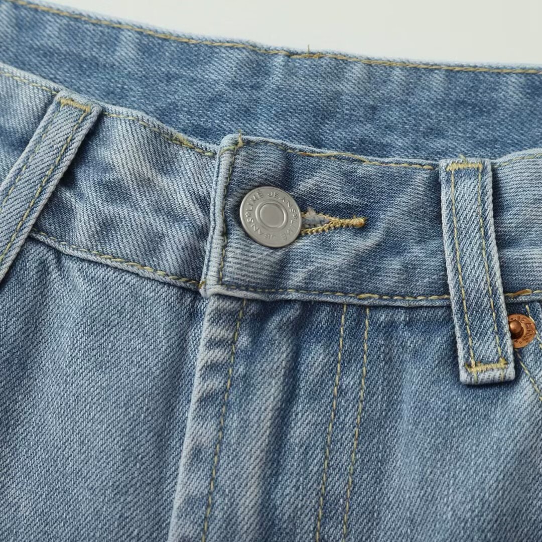 Spring And Autumn New Casual Wide-leg Mid-waist Straight Jeans For Women - Image 6