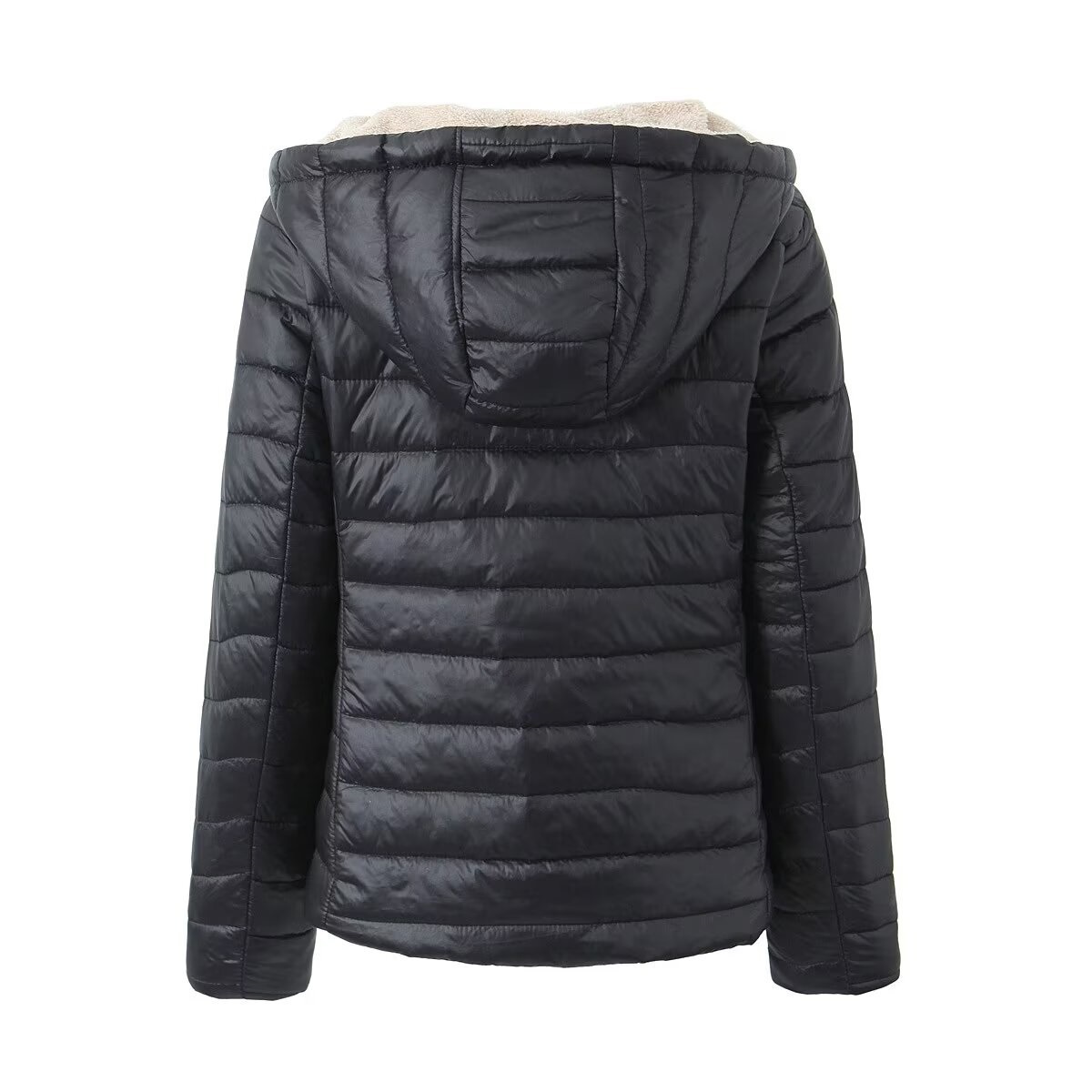 European And American Short Velvet Loose Hooded Cotton Jacket Jacket - Image 2