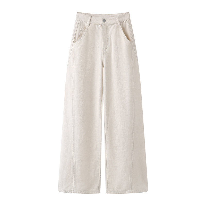 Spring And Autumn New High Waist Slimming And Straight Jeans For Women - Image 4