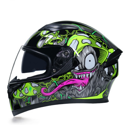 Motorcycle Helmet Anti-fog Dual Lens Full Face Helmet Cool Street Car Bluetooth Protective Helmet - Image 3