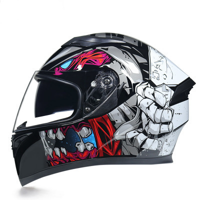 Motorcycle Helmet Anti-fog Dual Lens Full Face Helmet Cool Street Car Bluetooth Protective Helmet - Image 8