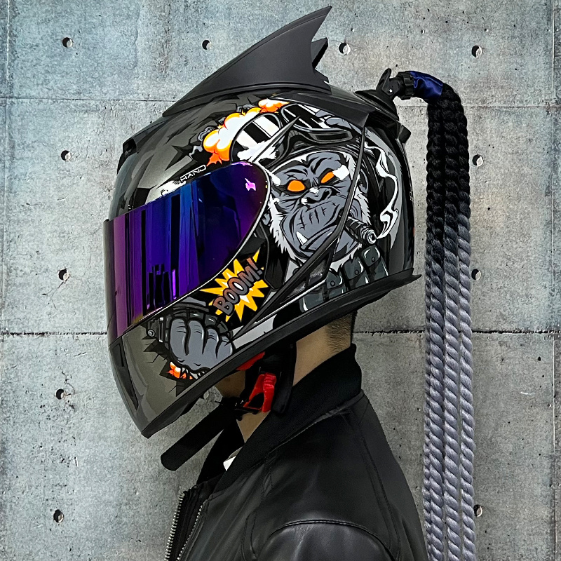Couples' Dirty Braids Motorcycle Helmets - Image 9