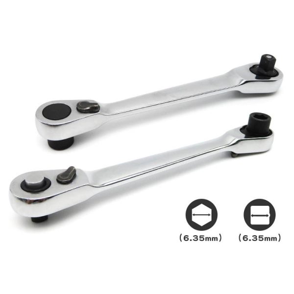 Mini DualUse Ratchet Socket Wrench Bit Screwdriver Wrench Tooth Wrench Narrow Slot Wrench - Image 5