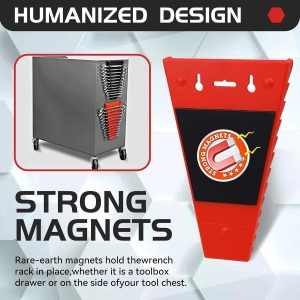 Magnetic Wrench Holder Removable Wrench Storage Rack Tool Bracket