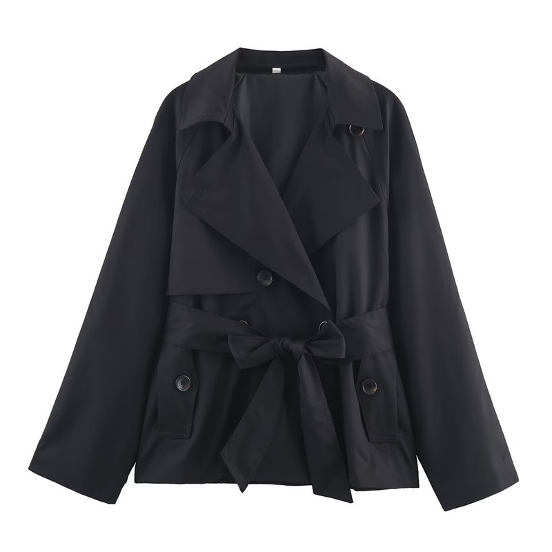 Women's Loose Short Trench Coat - Image 4