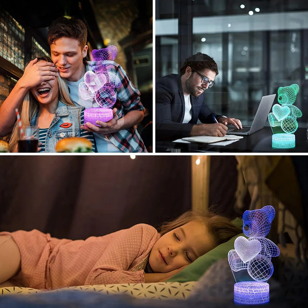 3D Lamp Acrylic USB LED Night Lights Neon Sign Lamp Xmas Christmas Decorations For Home Bedroom Birthday Decor Valentines Day Gifts - Image 7