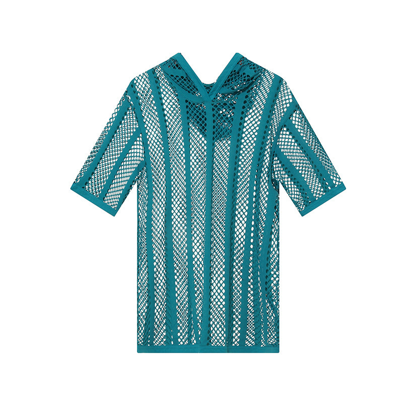Men's Mesh-Patterned Sports T-Shirt Hoodie - Image 6