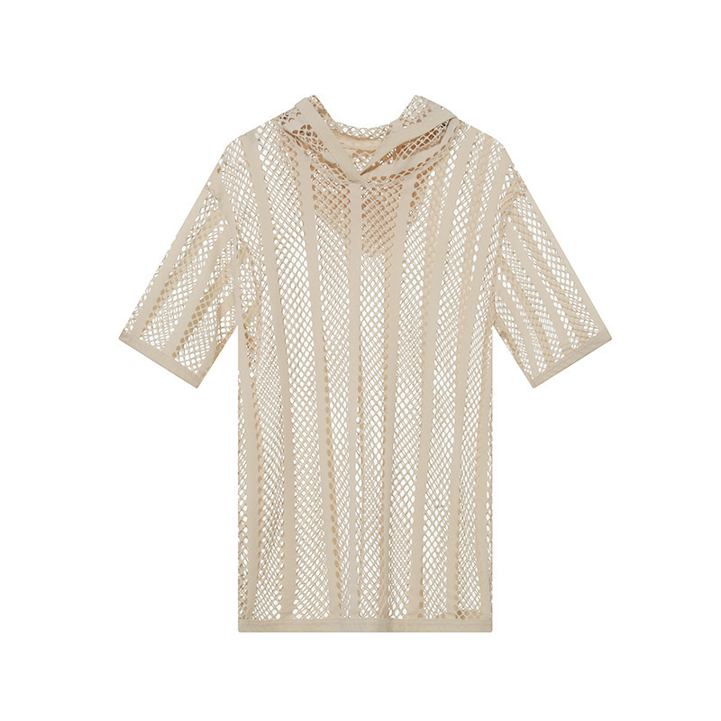 Men's Mesh-Patterned Sports T-Shirt Hoodie - Image 10